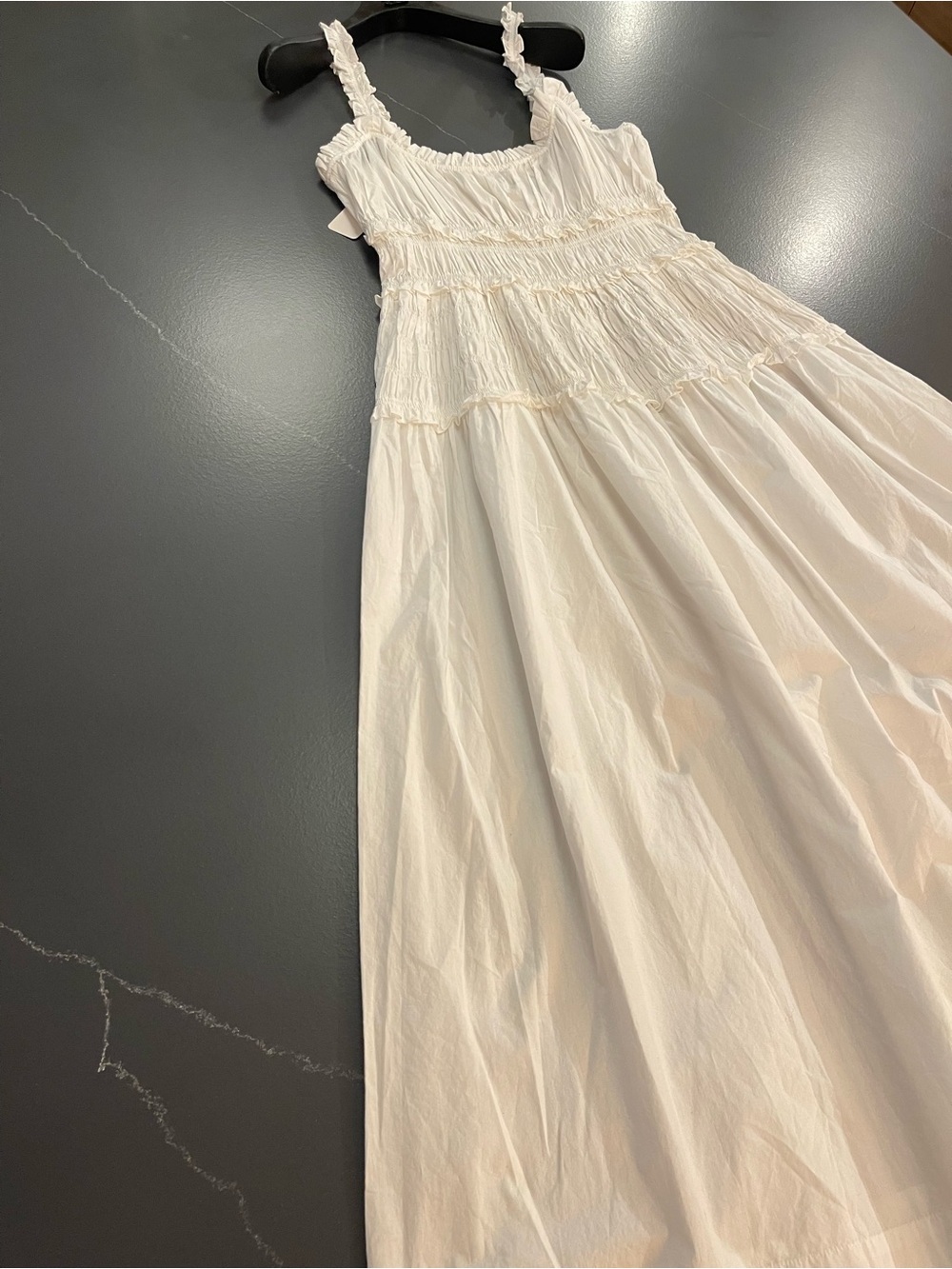 NEW DÔEN Marianne Organic Cotton Poplin Midi Dress In Salt Size L - Picture 5 of 13
